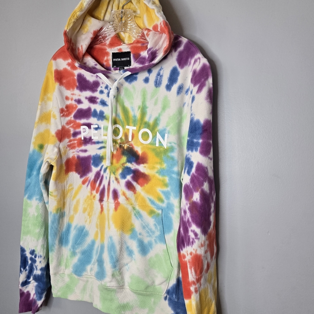 Spiritual Gangster Peloton Tie Dye Hoodie Sweater size Small Unisex 100% cotton - Picture 6 of 10